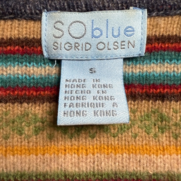 Sigrid Olsen, Small, Multi Warm Colors, Wool Knit Jacket - Picture 3 of 11